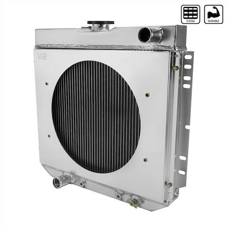 Spec-D Tuning V8 651G LEFT SIDE LOWER OUTLET 20 INCH 3 ROW RADIATOR RAD3F-MST67D20